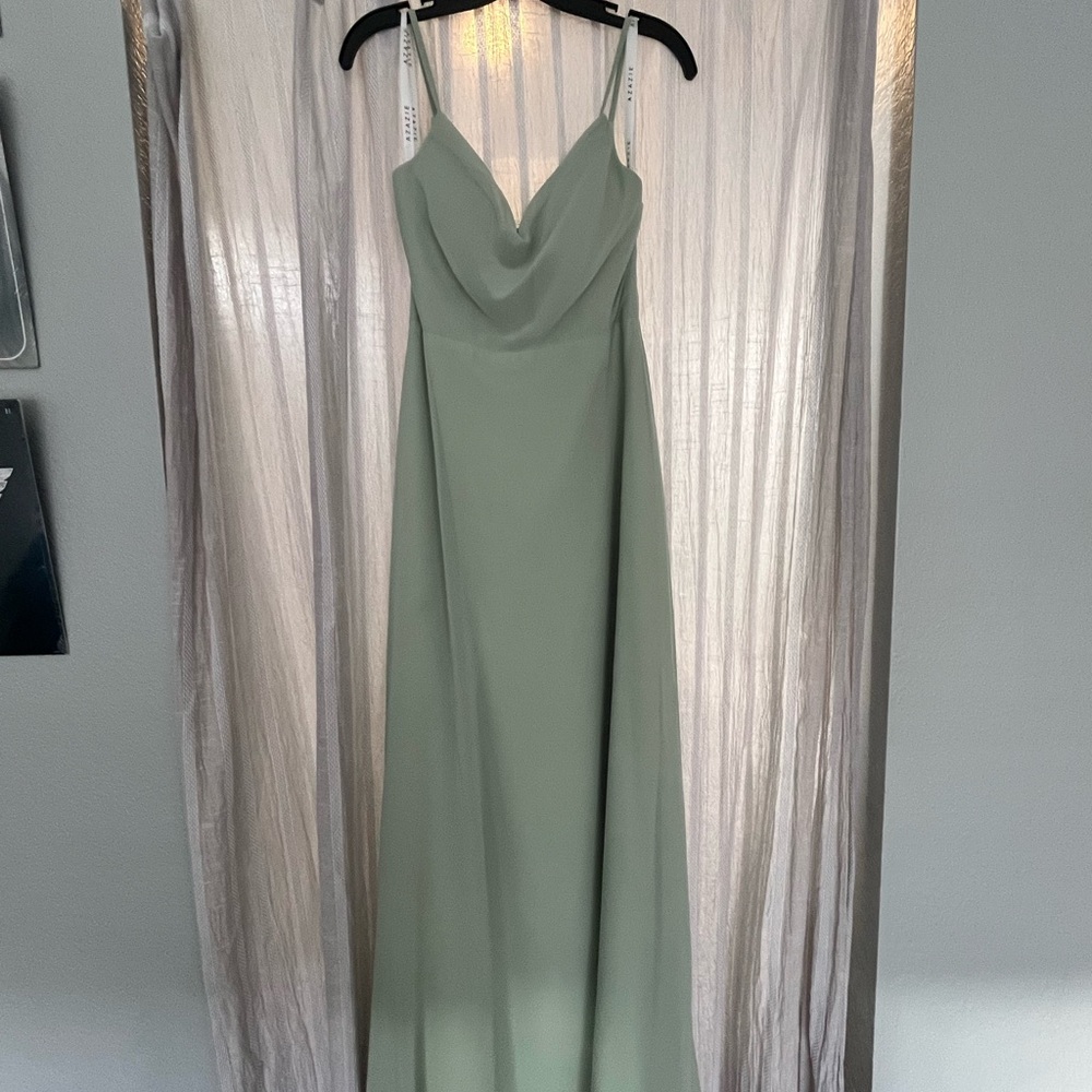 Elegant Sage Green Evening Dress